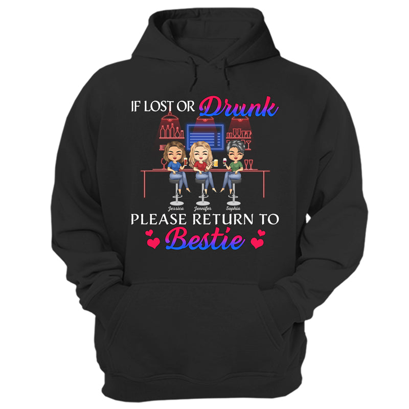 If Lost Or Drunk Please Return To Bestie Best Friends – Bestie Bff Gift – Personalized Custom T Shirt