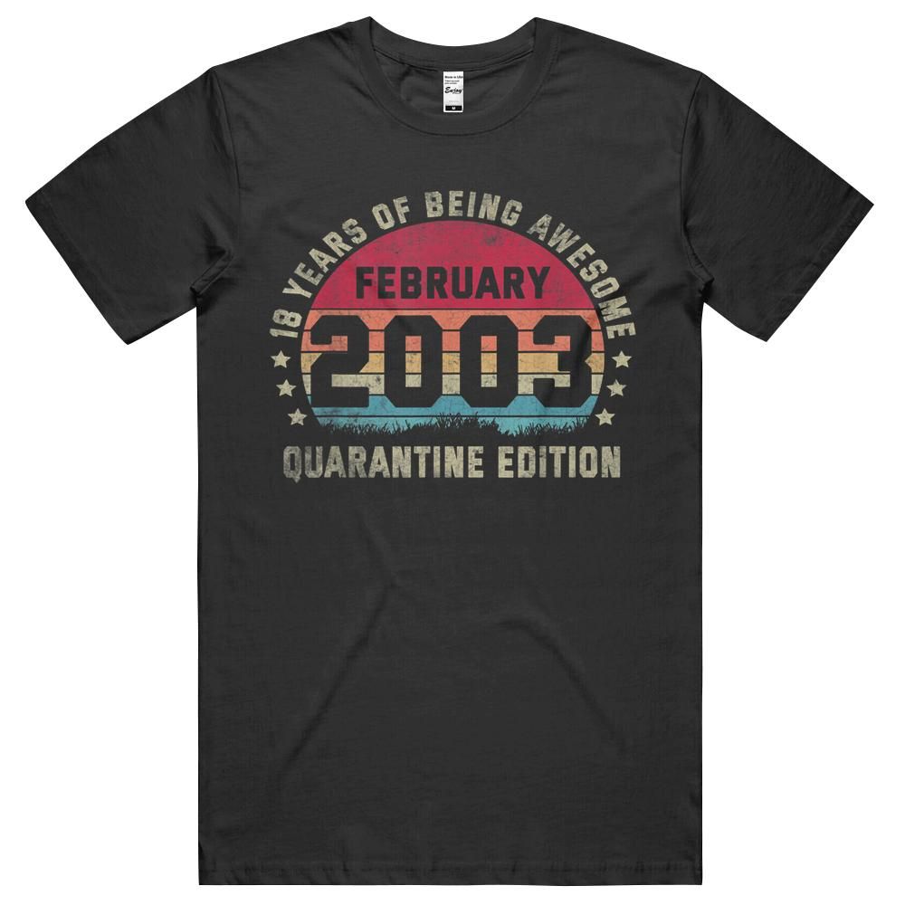 18th Quarantine Edition February 2003 Vintage Birthday Gift Unisex Shirt