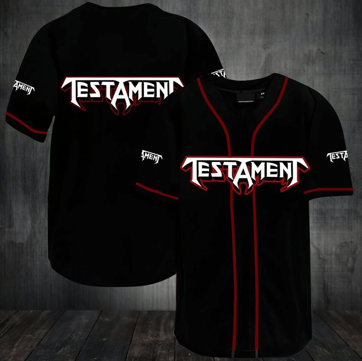 Testament Baseball Tee Jersey Shirt Unisex Men Women