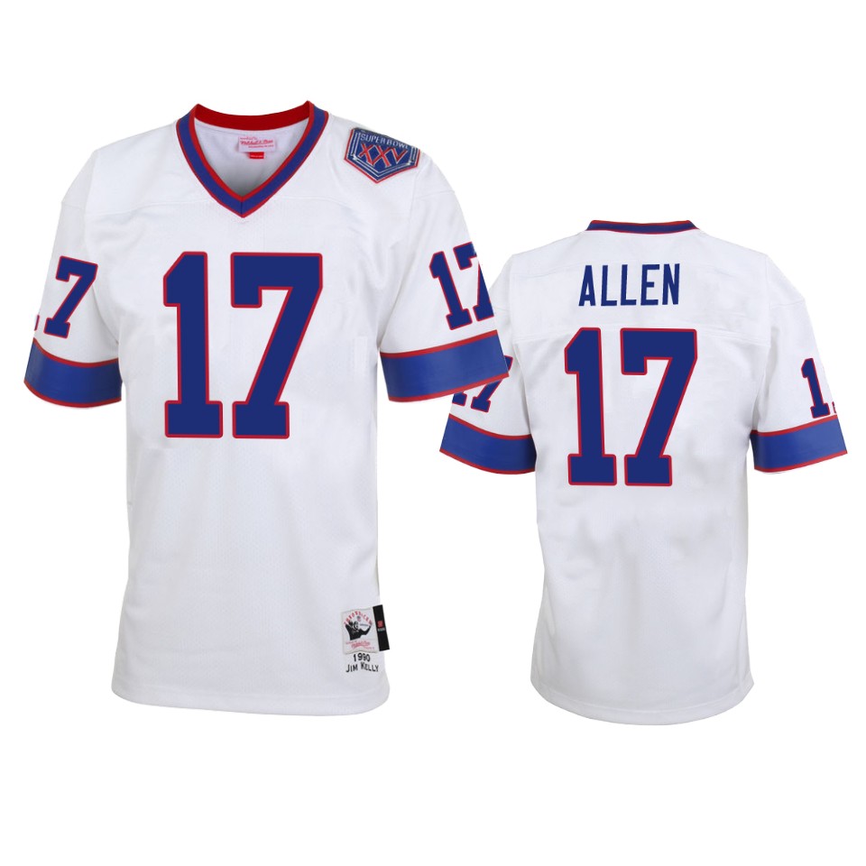 Buffalo Bills Josh Allen White Vintage Replica Jersey – Men