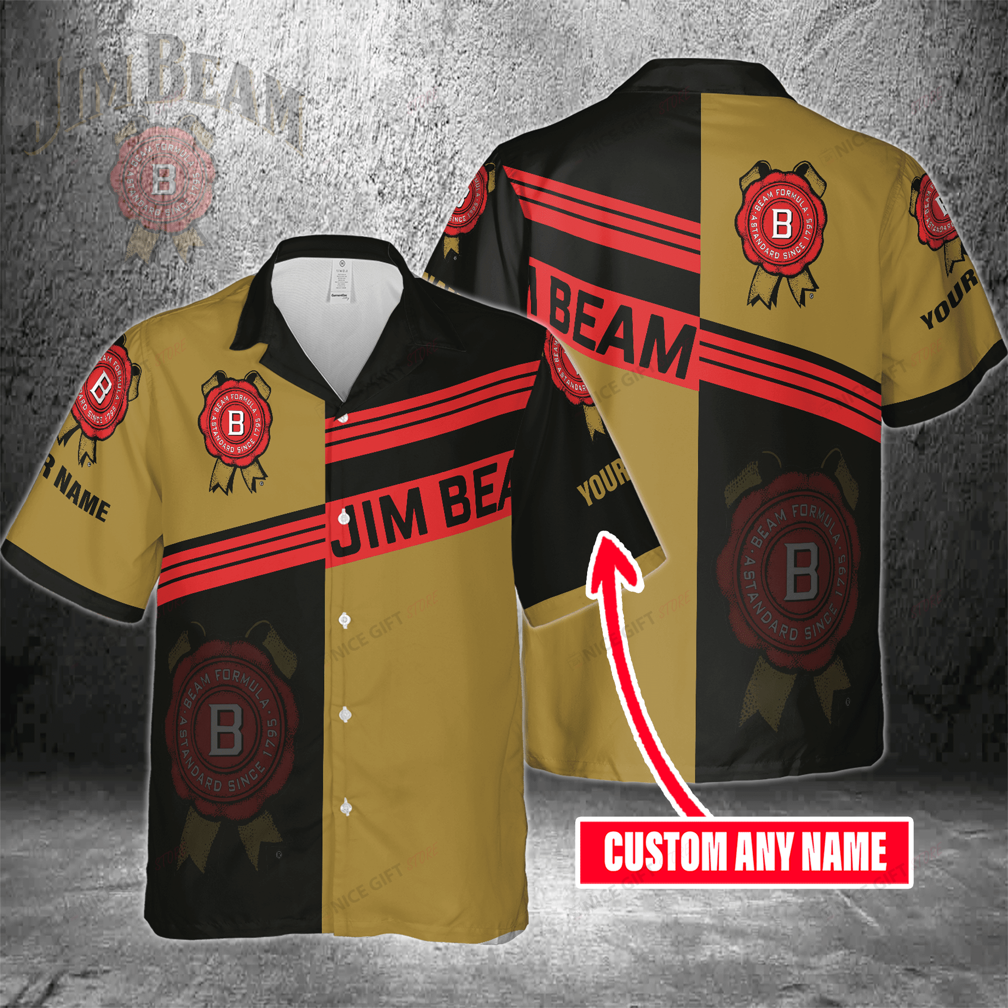 Jim Beam Custom Name Hawaiian Shirt 3Hs-Y9A6