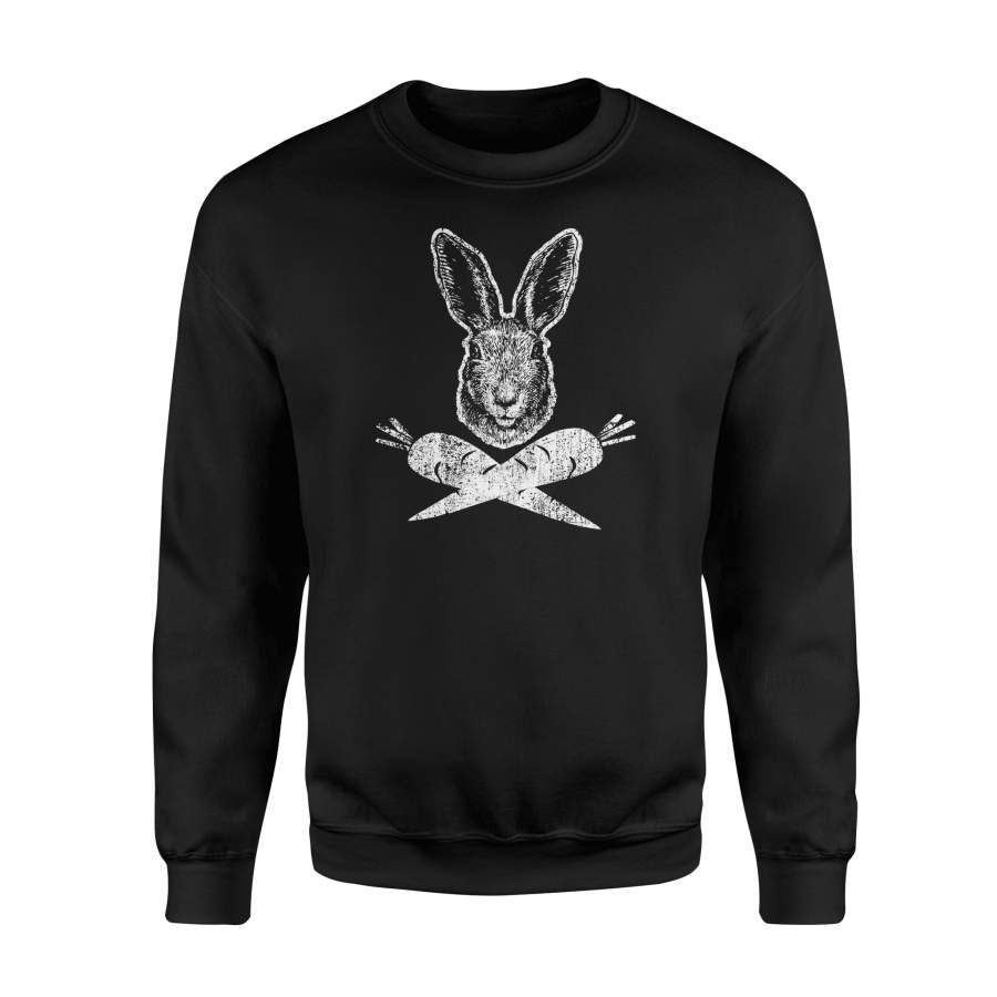 Bunny Skull And Crossbones Hip Easter Sweatshirt