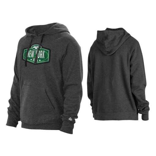 2021 Draft New York Jets Charcoal Hook Hoodie New York Jets Charcoal Hoodie