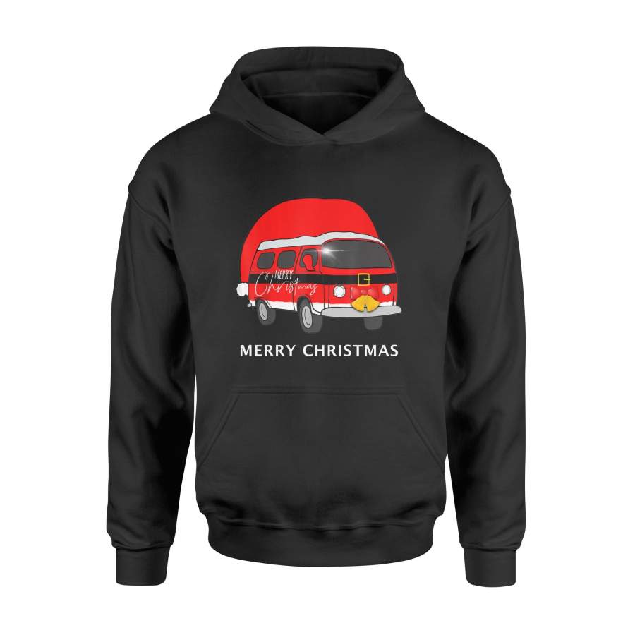 Christmas T-Shirt Vintage Van Christmas T Shirt Xmas Truck T-Shirt – Standard Hoodie