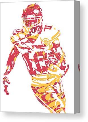 Tyreek Hill Kansas City Chiefs Pixel Art 5 Joe Hamilton Canvas Print