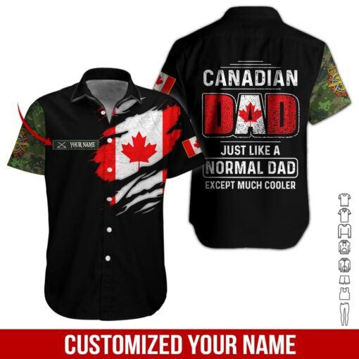 Canadian Dad Custom Name Hawaii Shirt For Men Women Ha8232