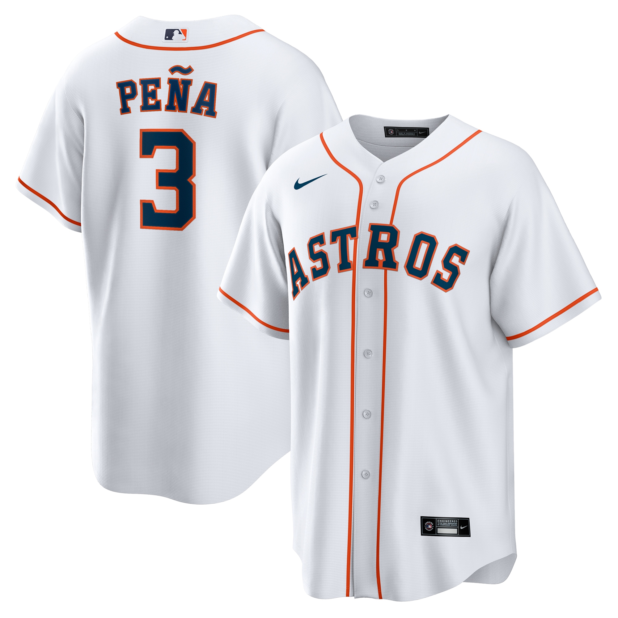 Jeremy Peña Houston Astros Home Replica Jersey – White