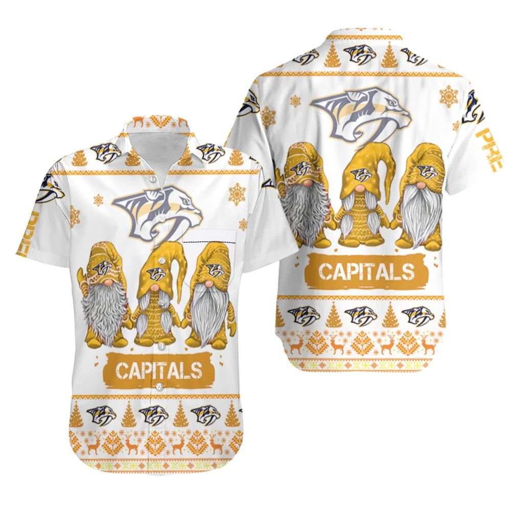 Christmas Gnomes Nashville Predators Ugly Sweatshirt Christmas 3D Hawaiian Shirt