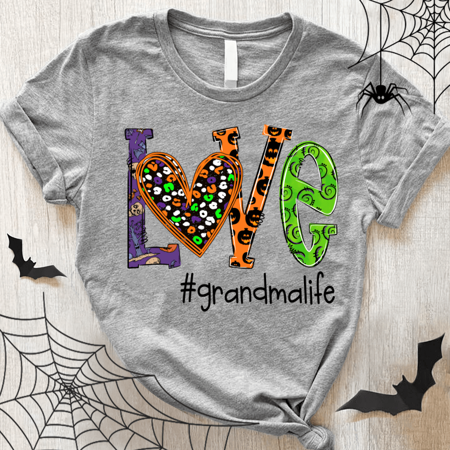 Love Grandma Halloween Color Shirt