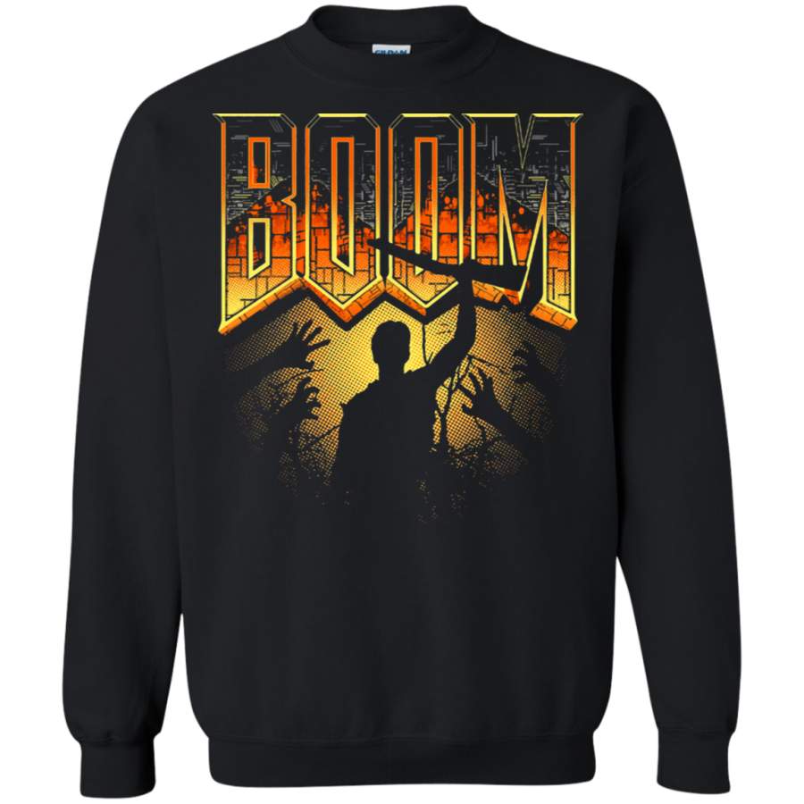 AGR Evil Dead Army Of Darkness Boom Stick Doom Mashup Sweatshirt