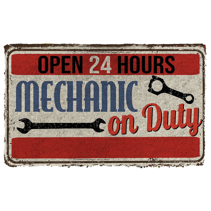 Waybackapparel Mechanic On Duty 3D Doormat