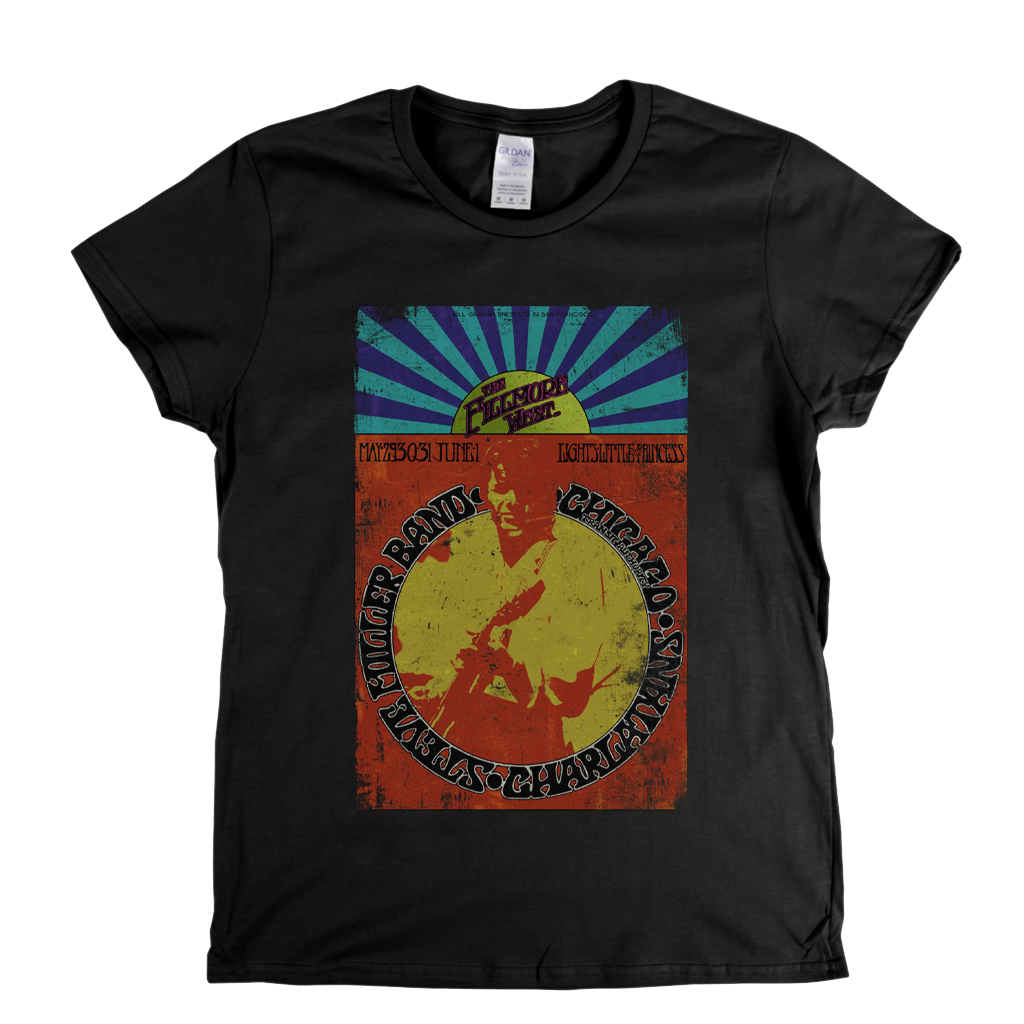 Steve Miller Band Fillmore West Poster Womens T-Shirt