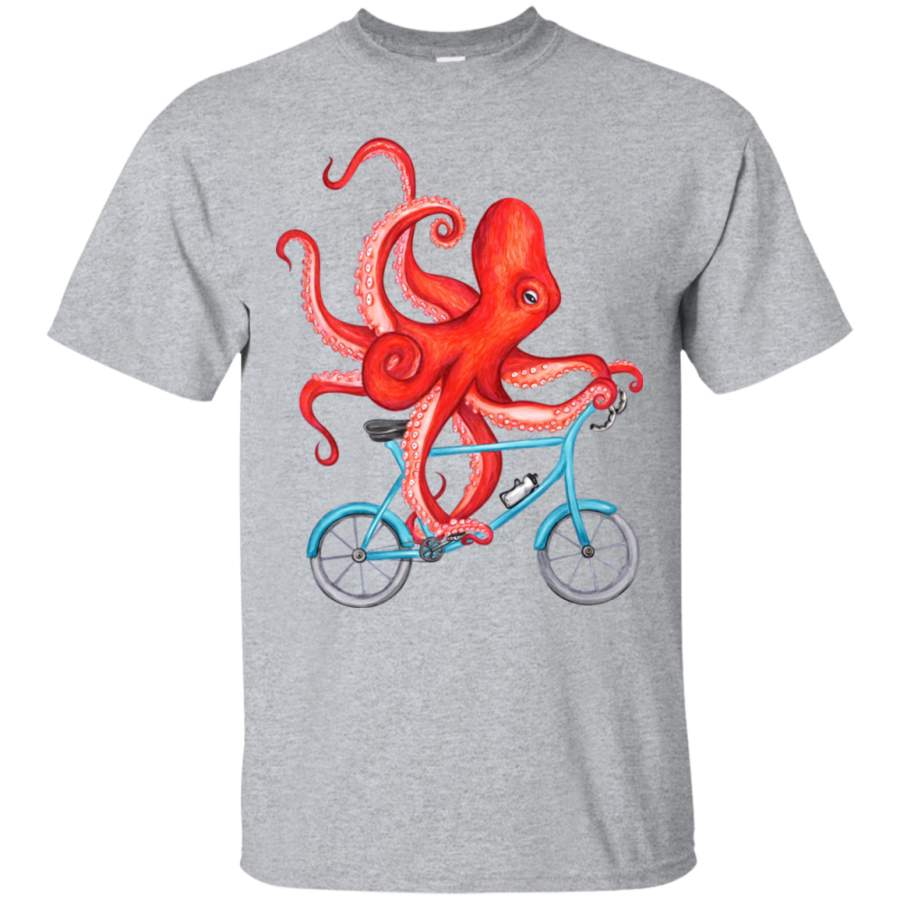 AGR Cycling octopus Mens Cotton T-Shirt