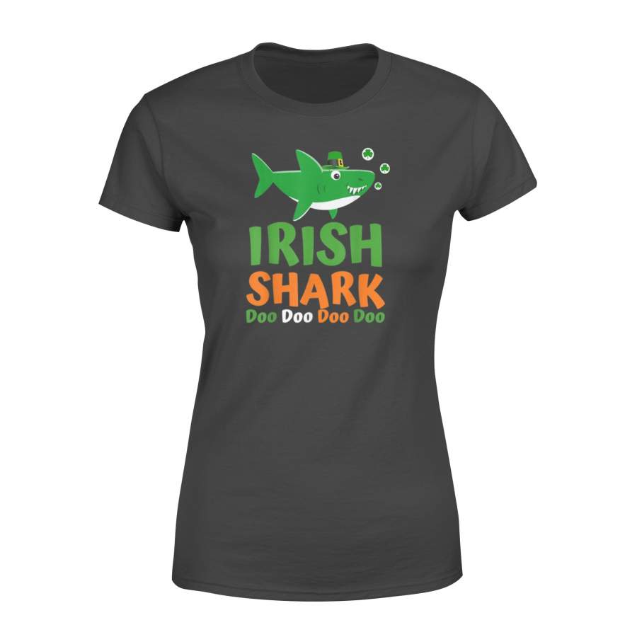 St Patricks Day Shirt Kids Toddler Women Men Irish Shark Women’s T-shirt