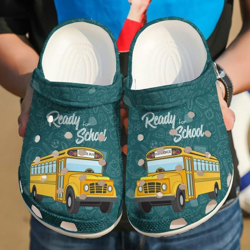 Bus Driver Ready For School 102 Gift For Lover Rubber clog Shoes Comfy Footwear