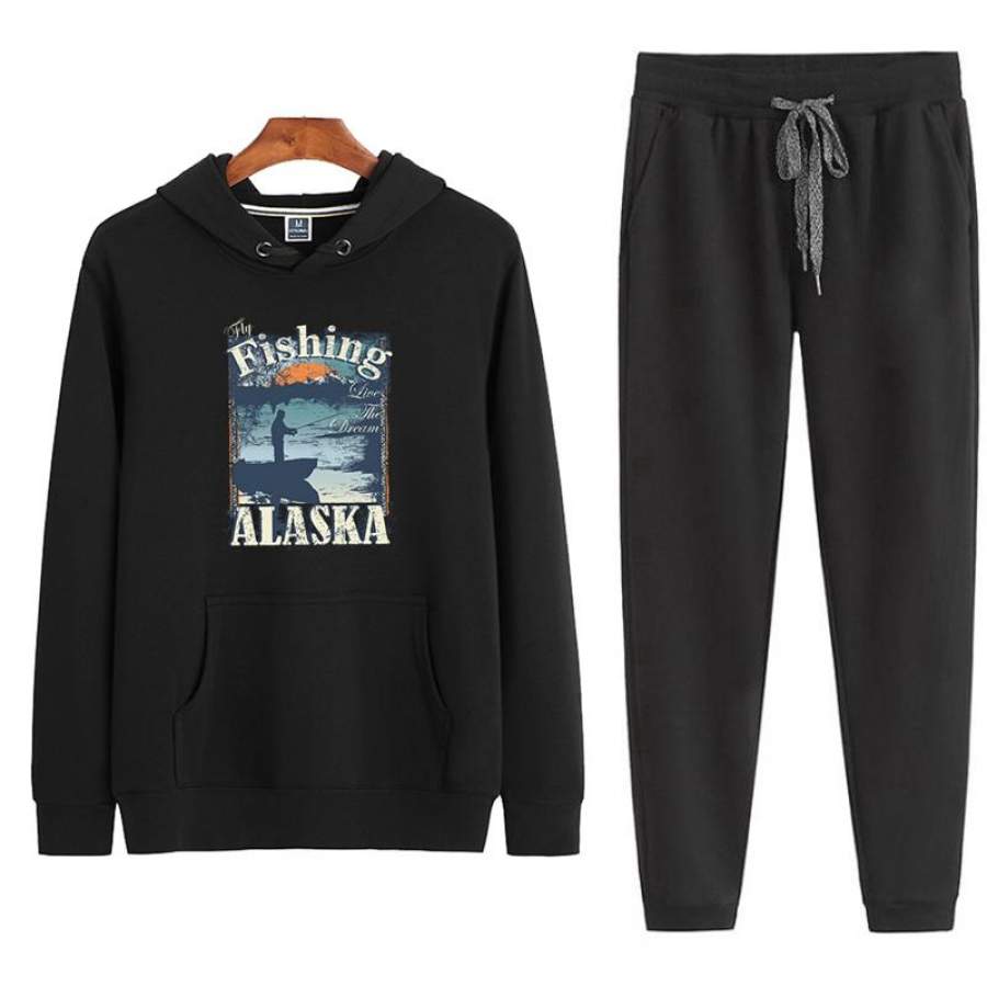 Unisex Alaska Outfit Casual Outfit Sports Outfit Winter Outfit Hoodie and Pants for Adult
