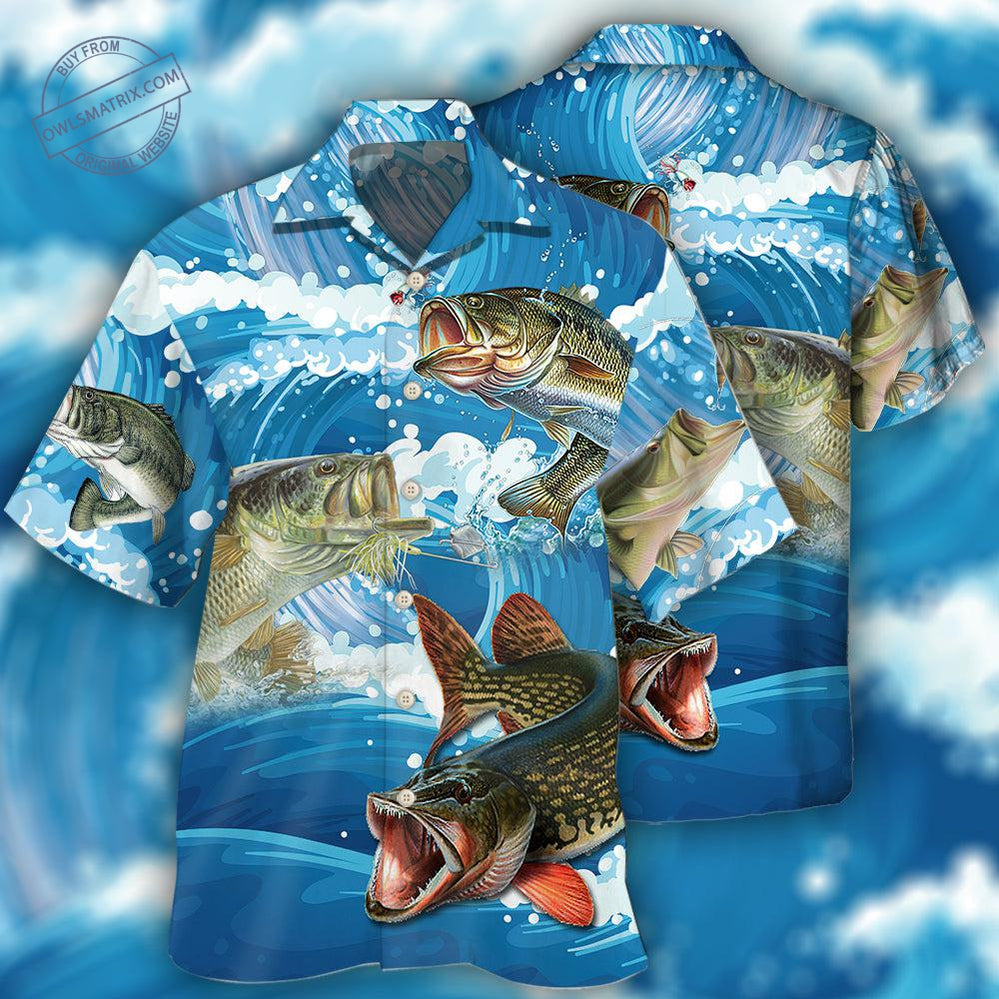 Fishing Blue Wave Hawaii Shirt Ha76513