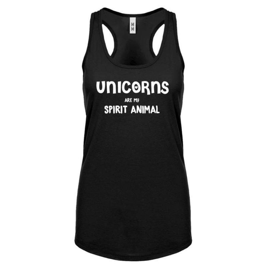 Unicorns are my Spirit Animal Womens Racerback Tank Top