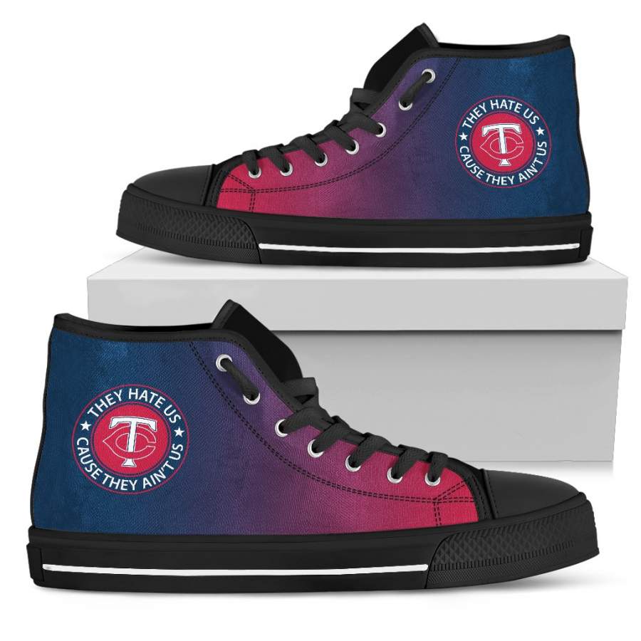 They Hate Us Cause They Ain’t Us Minnesota Twins High Top Shoes