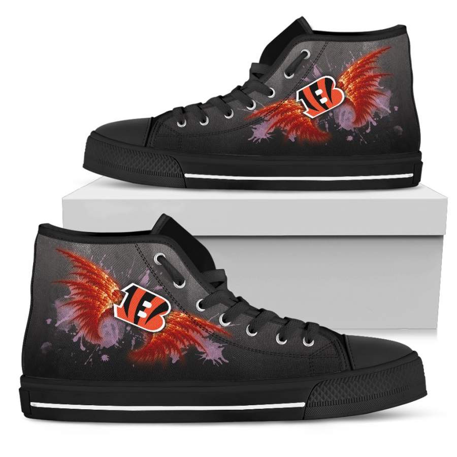 Angel Wings Cincinnati Bengals High Top Shoes