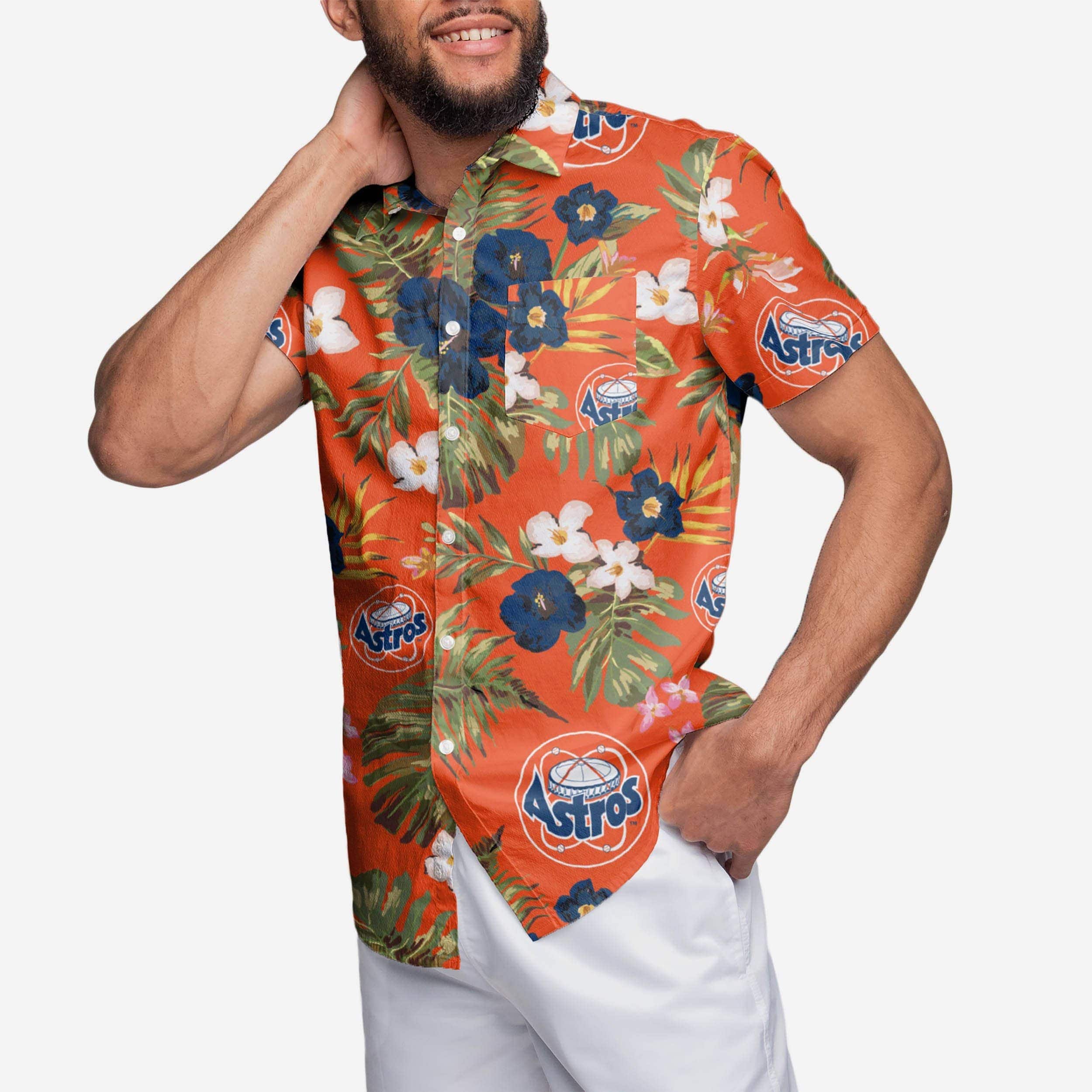 Houston Astros Throwback Threads Button Up Shirt