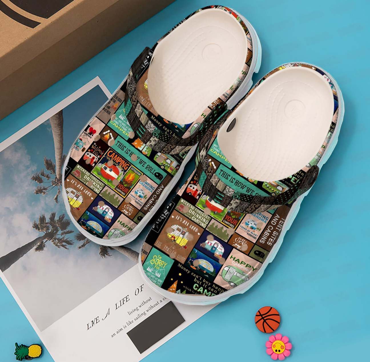 Camping Personalized Clog, Custom Name, Text How We Roll, Fashion Style For Women, Men, Kid, Print 3D