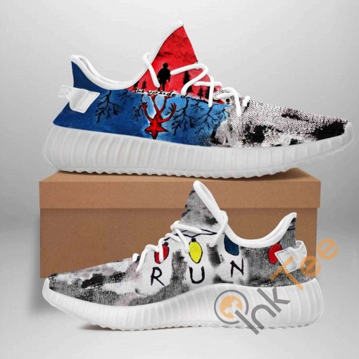 Stranger Things Upside Custom Shoes Personalized Name Yeezy Sneakers