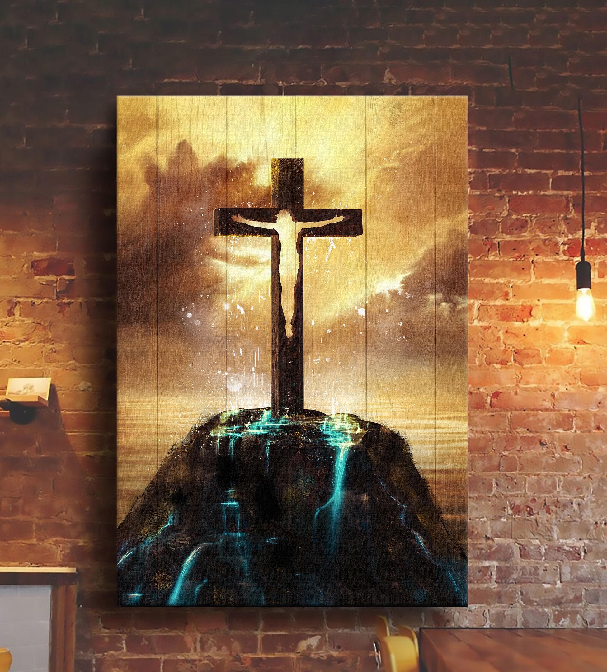 Beautiful Cross Canvas Wall Art Home Decor