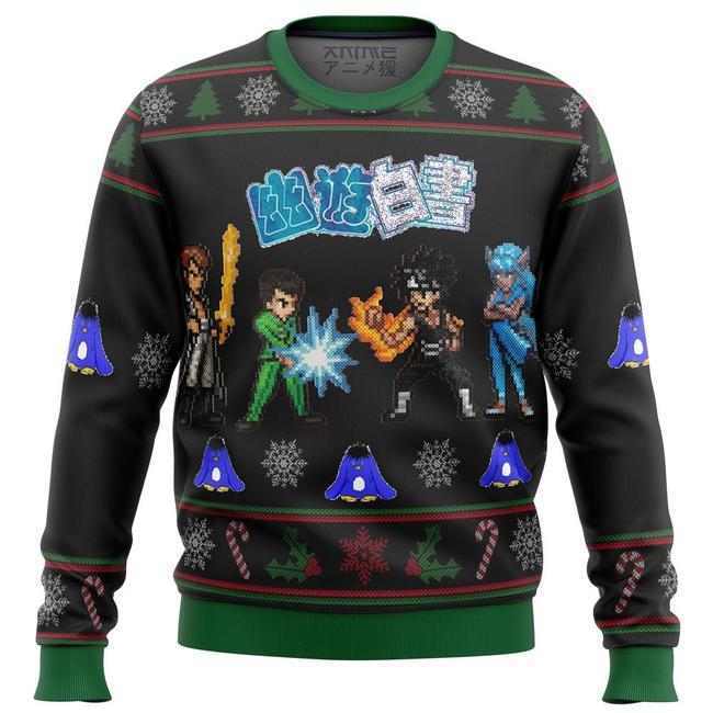 YU YU HAKUSHO GHOST FIGHTER SPRITES PREMIUM UGLY CHRISTMAS SWEATER – AMAZING GIFT IDEA – THANKSGIVING GIFT