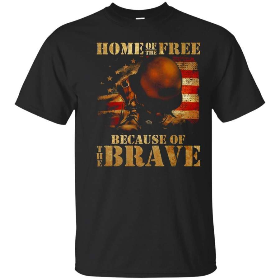 AGR Home Of The Free Because Of The Brave 4th of July Tshirt