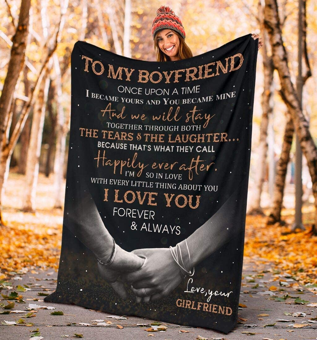 Personalized Fleece Blanket To My Boyfriend Once Upon A Time Romantic
