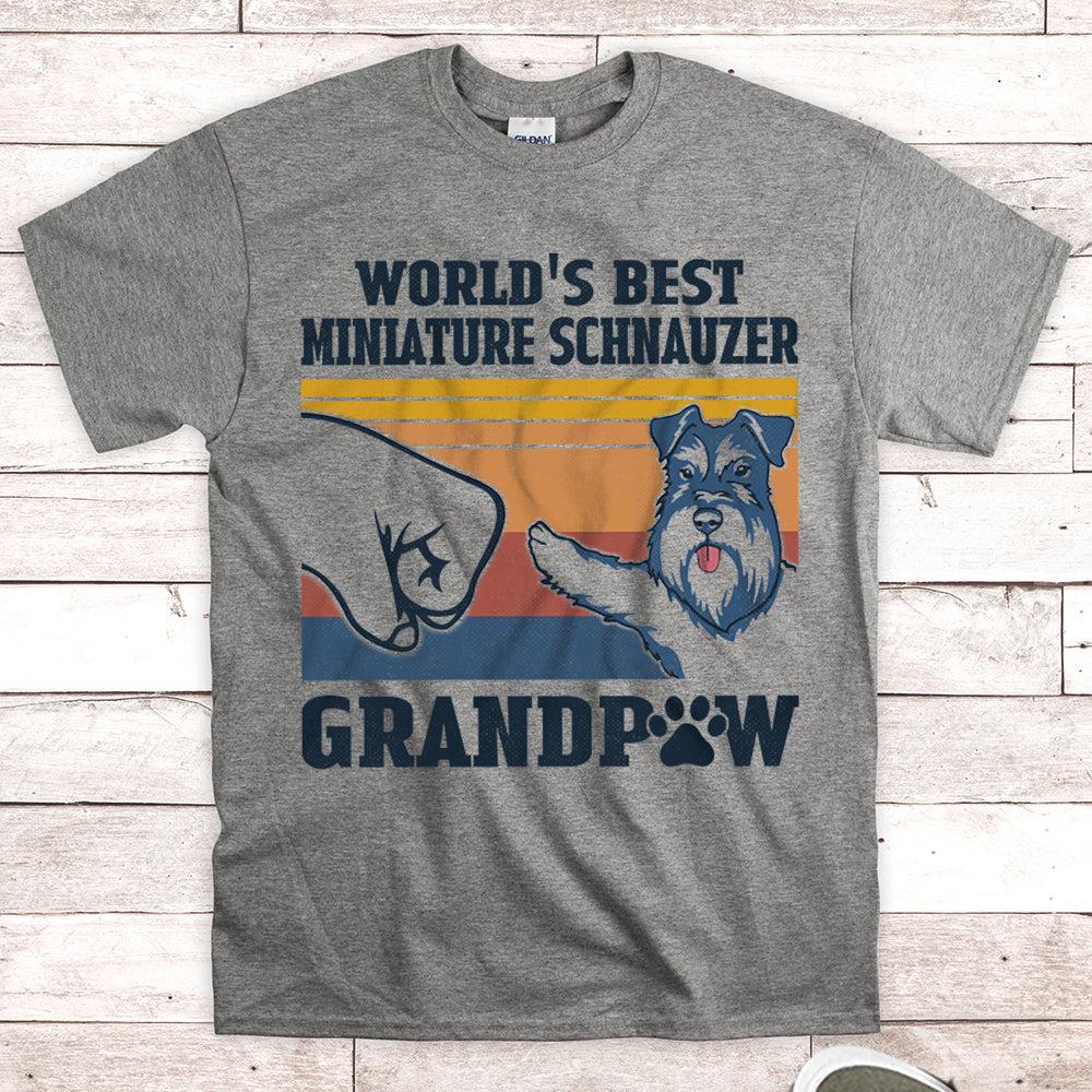 World’S Best Miniature Schnauzer Grandpaw Shirts Gift For Miniature Schnauzer Grandpa M0402 Nh95