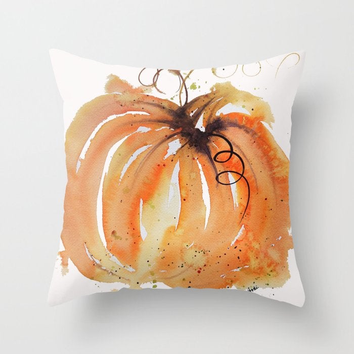 Abstract Watercolor Pumpkin Pillows, Halloween Pillow, Best Pilow, Halloween Decorations, Halloween Decor