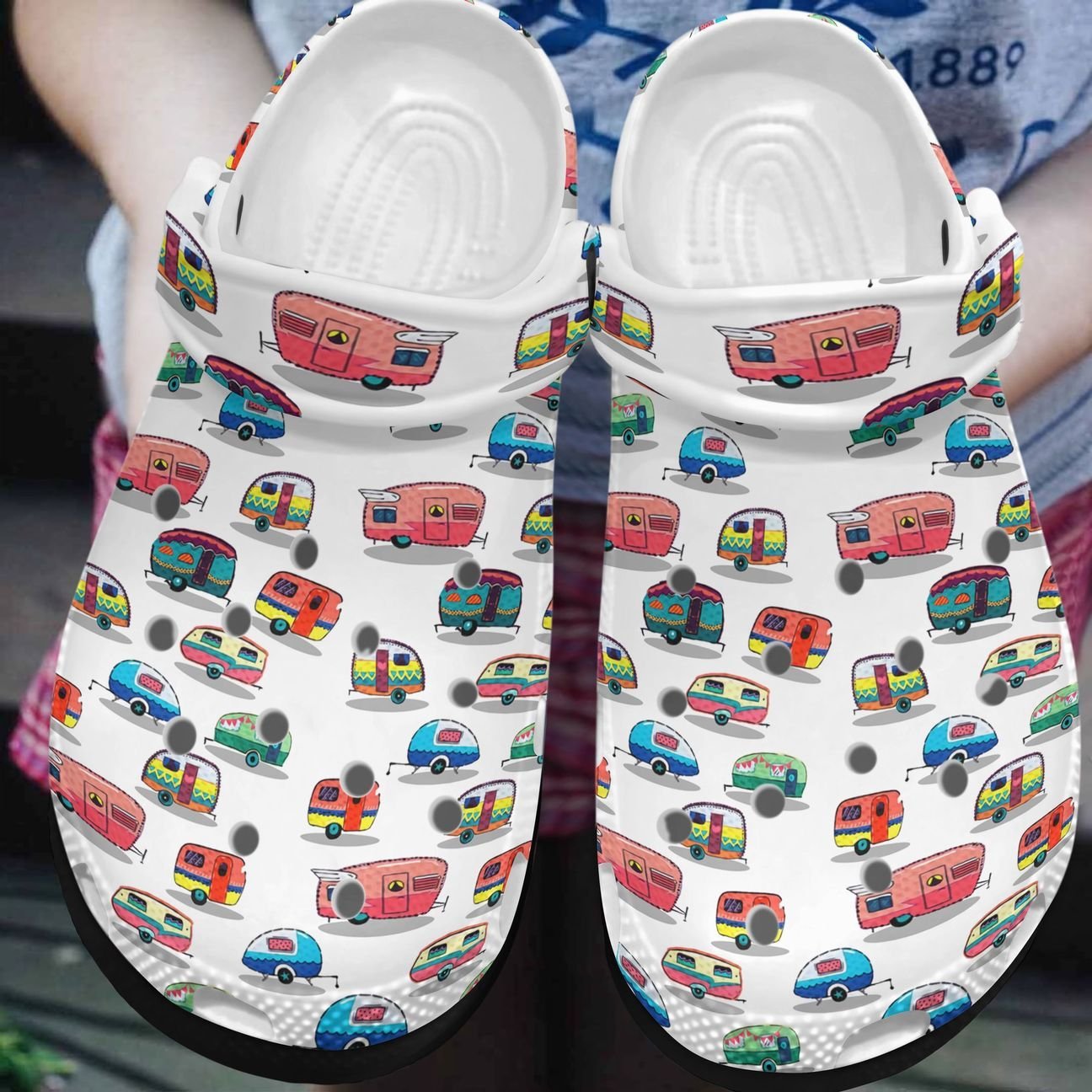 Camping Personalized Clog, Custom Name, Text, Color, Number Fashion Style For Women, Men, Kid, Print 3D Lovely Campers