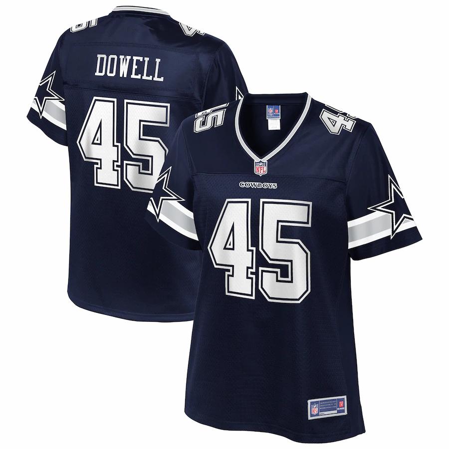 Andrew Dowell Dallas Cowboys NFL Pro Line Womens Team Player Jersey – Navy