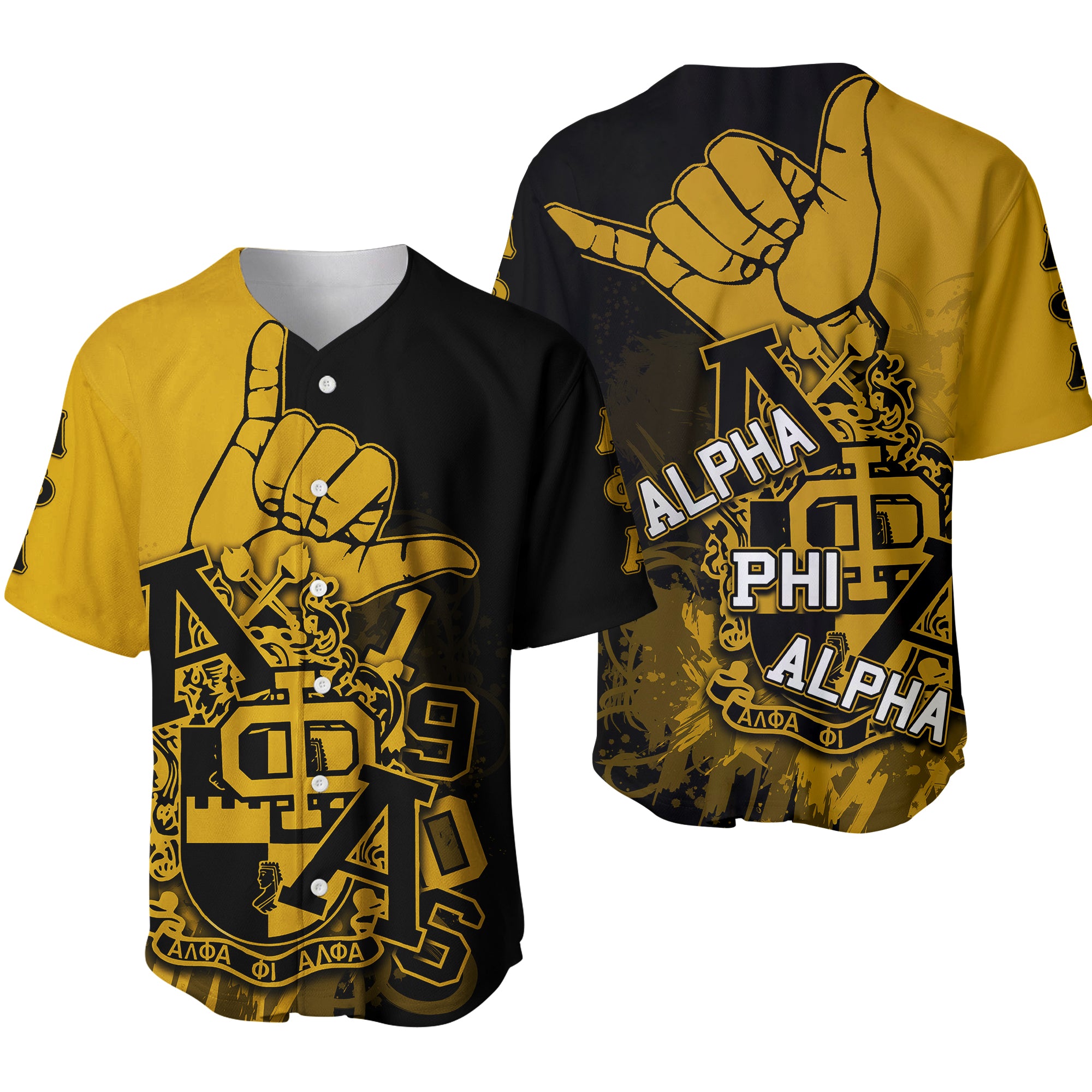 Alpha Phi Alpha Baseball Shirt Crest Lt6