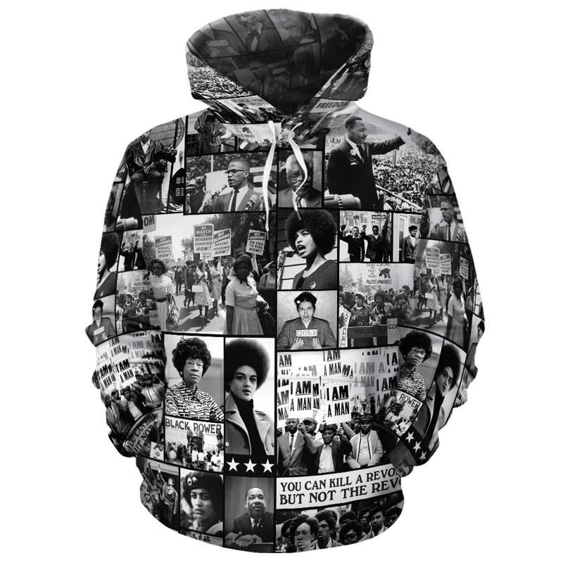 Black Power Images All Over Hoodie For Men And Women