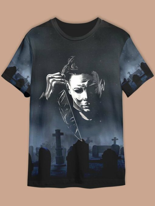 Unisex Halloween Scary 3D All Over Printed T-Shirt For Men And Women, Happy Halloween Day