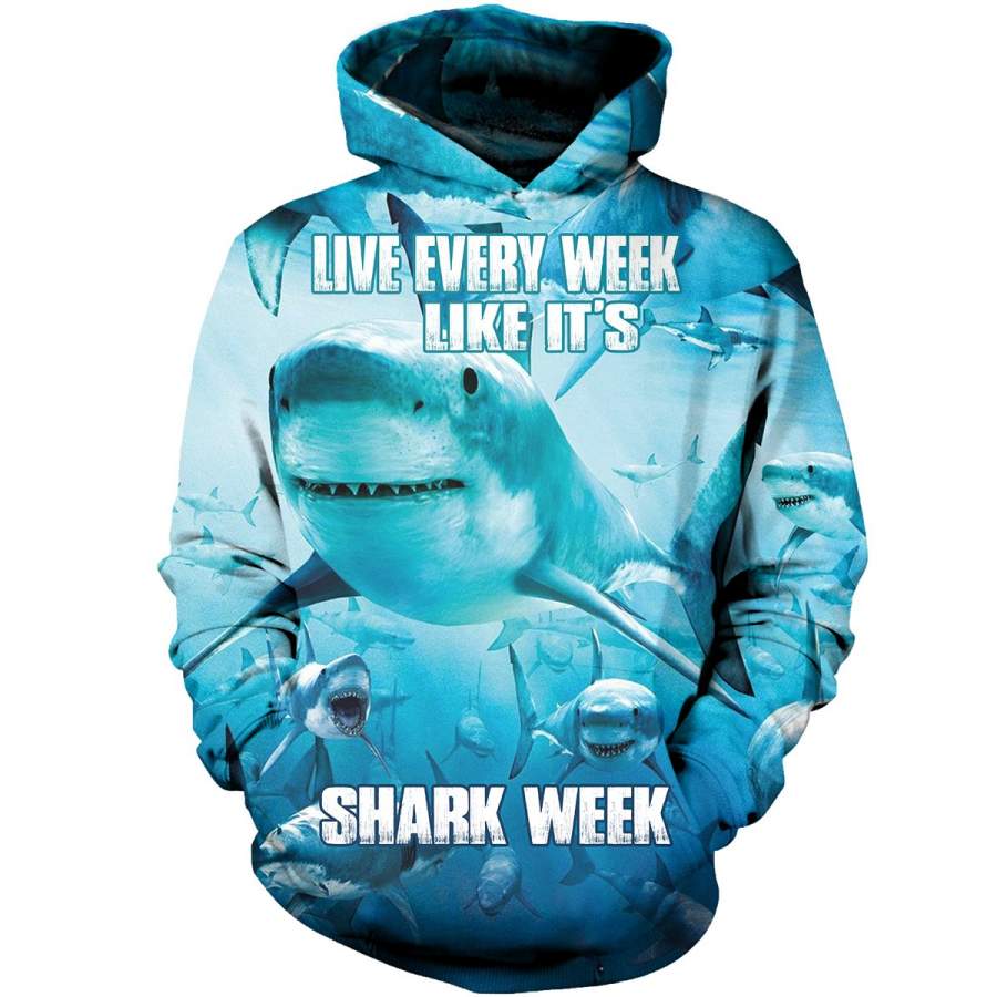 Shark Week 3D Hoodies