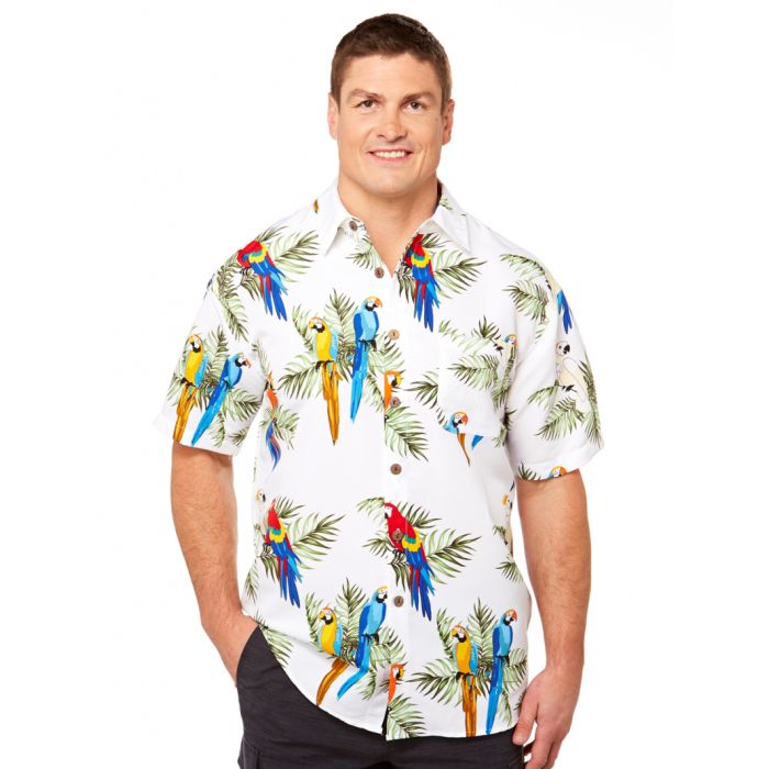 Parrot White Amazing Design Hawaii Shirt Ha84054