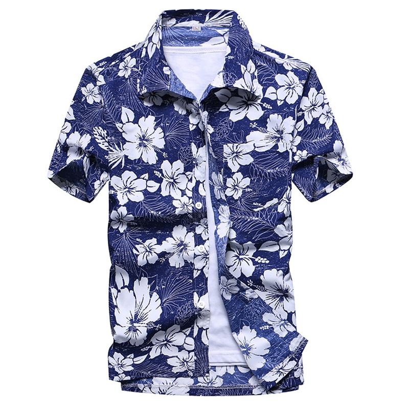 Floral Blue Amazing Design Unisex Hawaii Shirt For Men And Women Ha38240