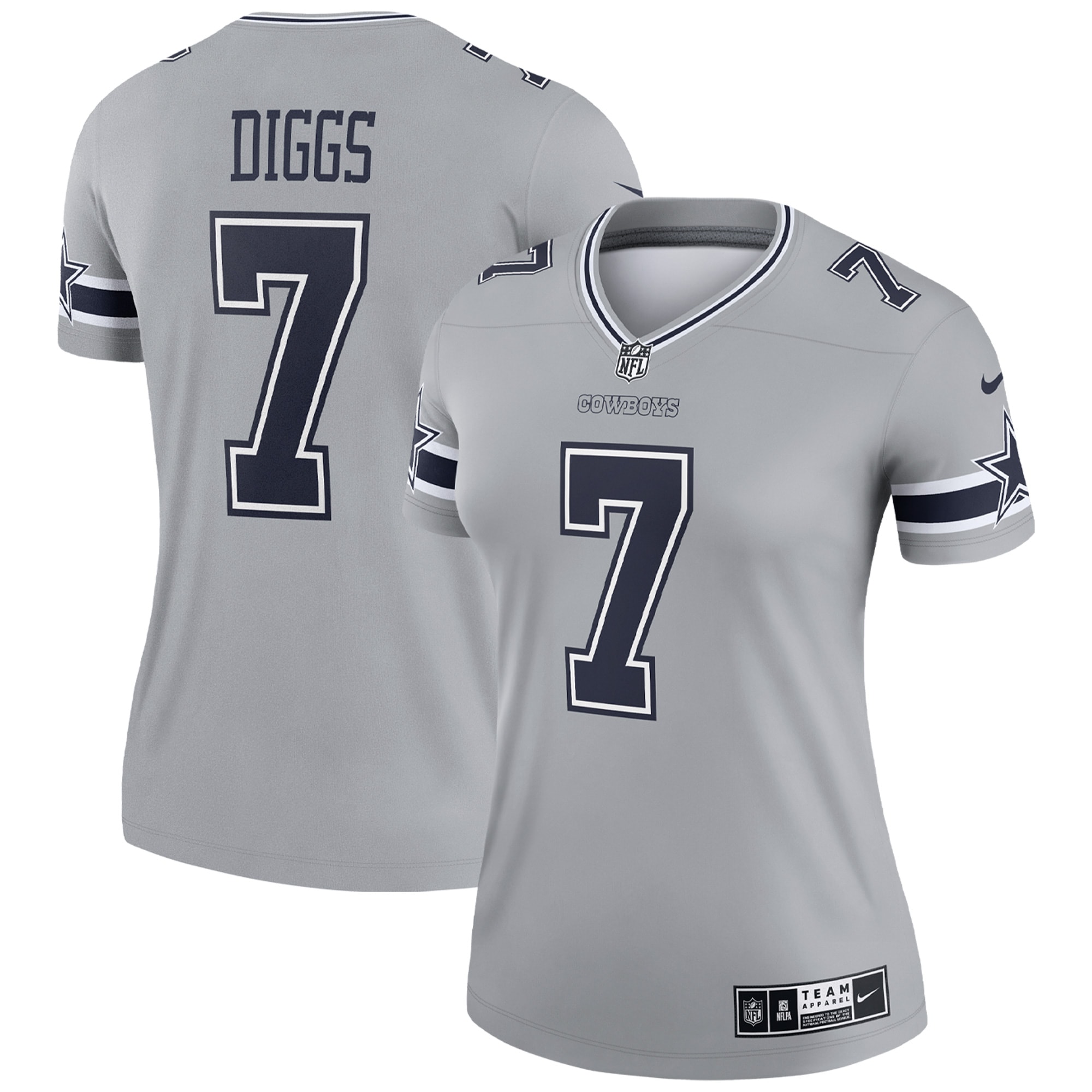 Women’s Dallas Cowboys Trevon Diggs Silver Inverted Legend Jersey