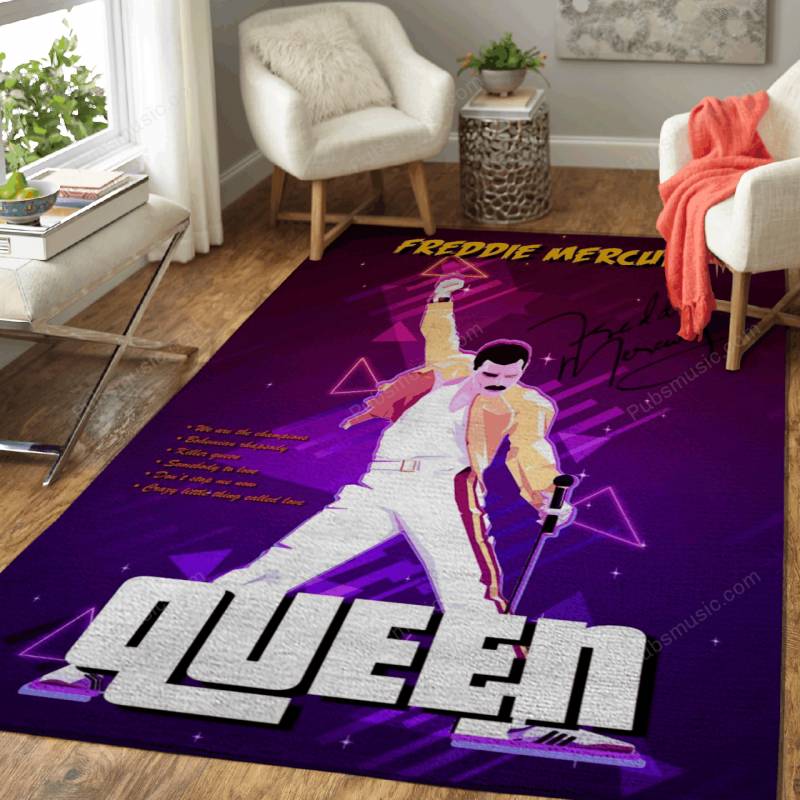 Freddie Mercury – Retro Geeks Area Rug Carpet