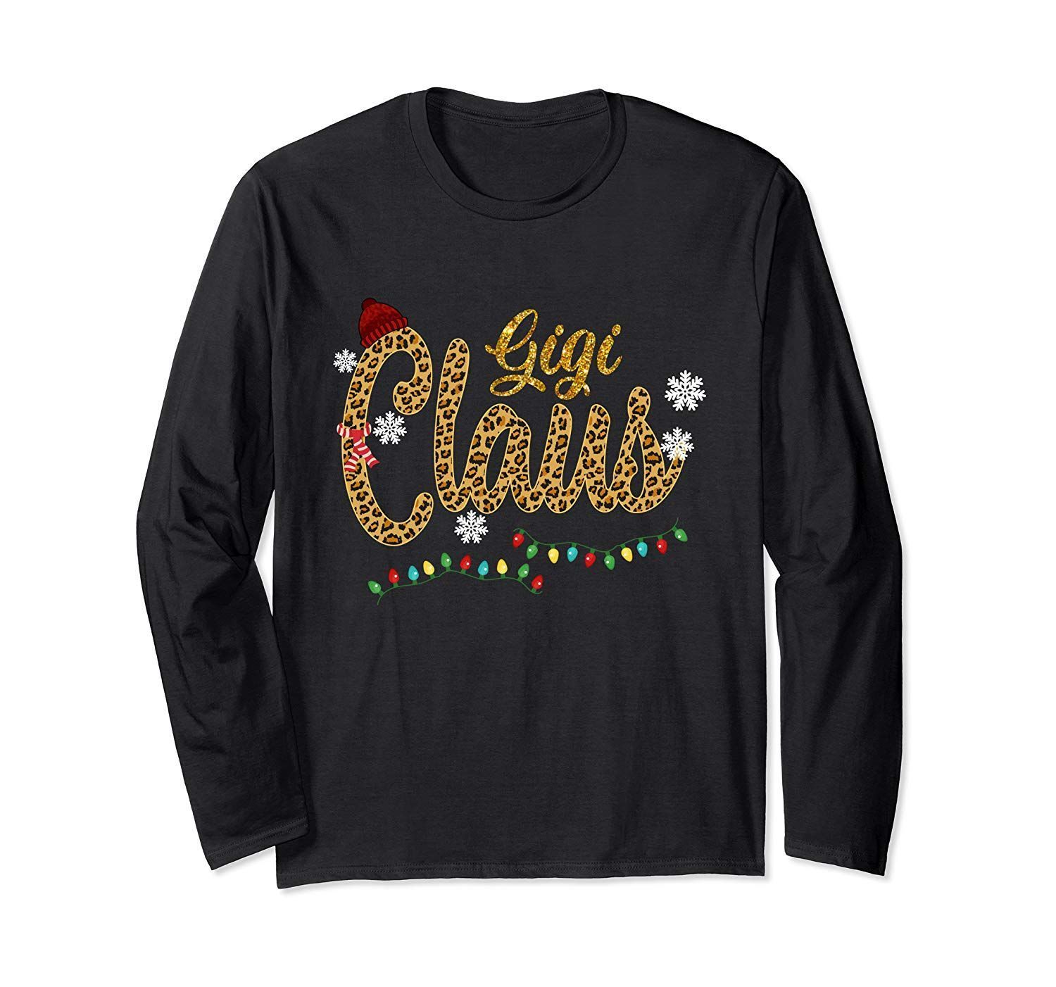 Gigi Claus Leopard Christmas Funny Gigi Gift For Mom Shirt