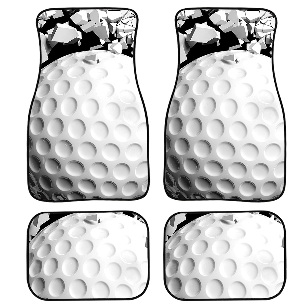 Golf Ball Breaking Wall Print Front And Back Car Floor Mats, Front Car Mat