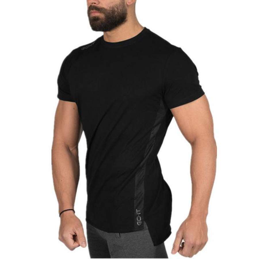 Summer Gyms Casual T-shirt Men Tight T shirts Fitness Men Summer Short Sleeve Cotton Gyms Clothing