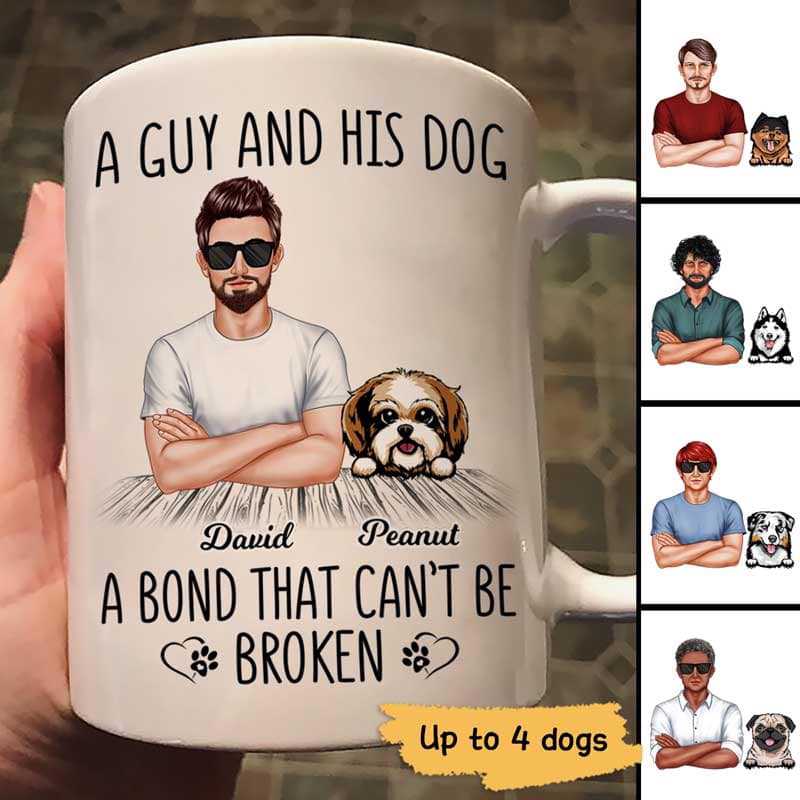 Man And Dog A Bond That Can‘T Be Broken Personalized Mug