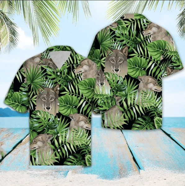 Tropical Wolf Hawaii Shirt Unisex Adult Ha84315