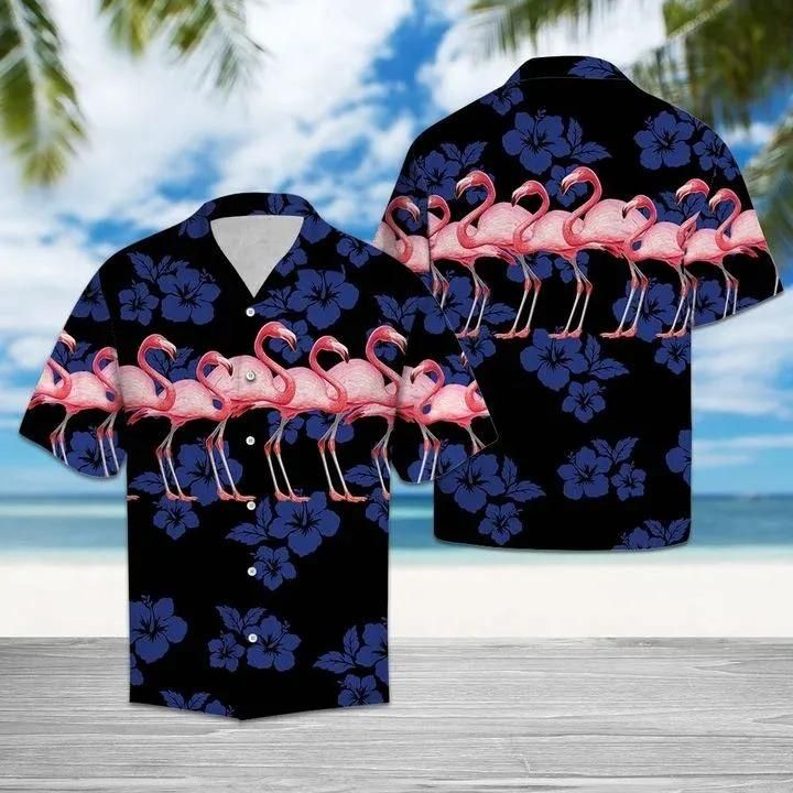 Flamingo Tropical Hawaiian Shirt | Unisex | Full Size | Adult | Colorful | Hw1329