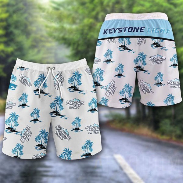 Tropical Palms Keystone Light Hawaii Shorts Beach Short For Men Ha87014